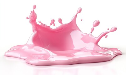 Graceful pink splash capturing the elegance of movement in a captivating and fresh artistic composition : Generative AI