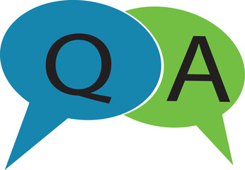Question and answer concept with speech bubbles featuring "Q" and "A" letters. Minimalist vector illustration, ideal for frequently asked questions sections on websites and digital platforms
