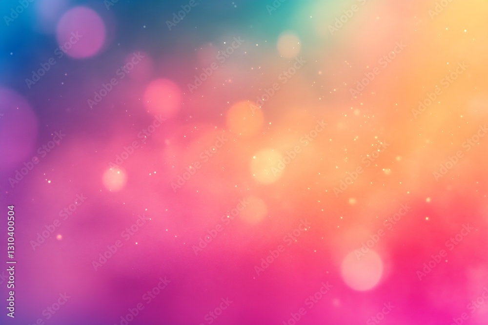 Fototapete Stunning abstract background design featuring vibrant colors and soft glowing bokeh for a dreamy atmosphere : Generative AI