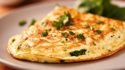 Spinach, parsley, and feta omelette with sourdough toast