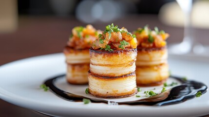 Onion elegance showcases culinary artistry in fine dining delight