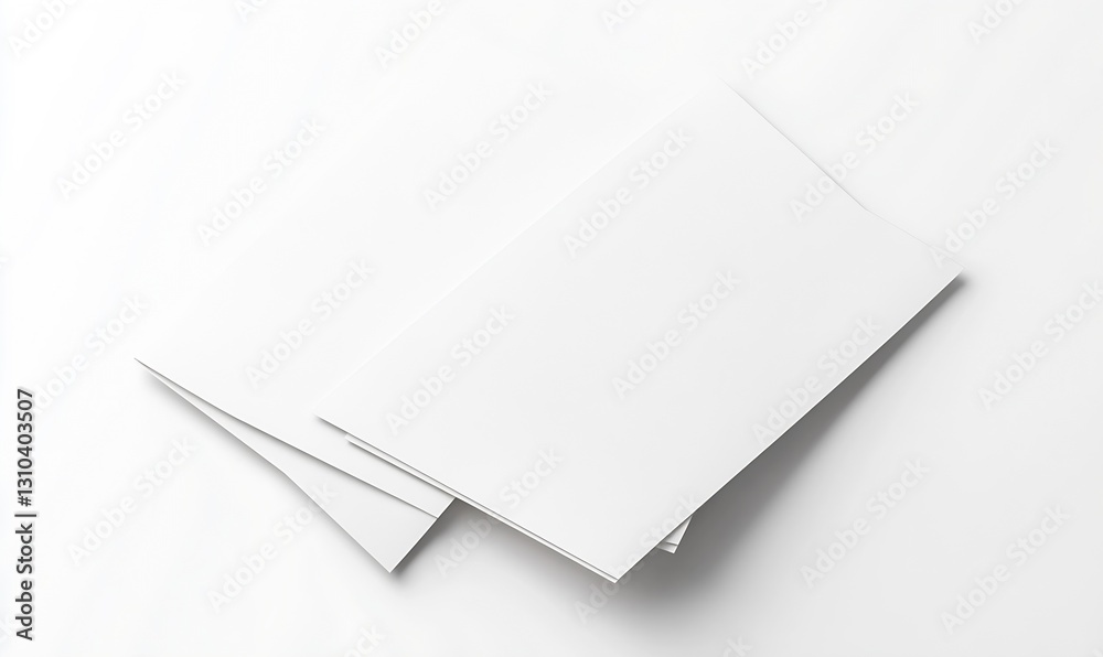 Aufkleber two clean and blank white a4 sheets ready for custom content and creative designs : generative ai