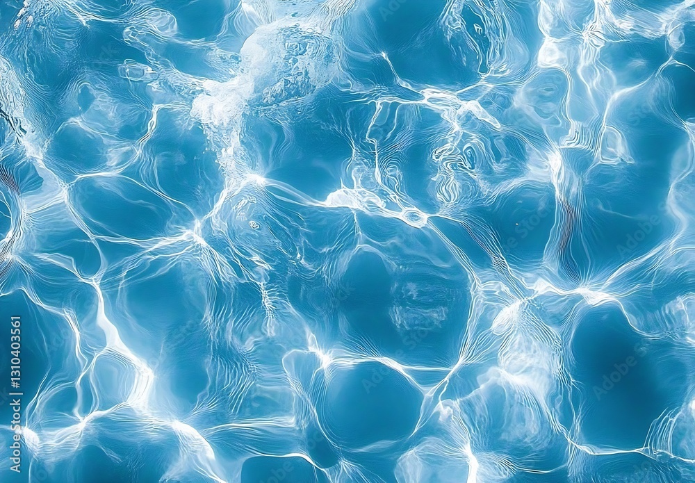 Poster captivating closeup of shimmering water surface with reflections and ripples in bright turquoise : g