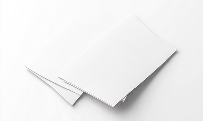 Two Clean and Blank White A4 Sheets Ready for Custom Content and Creative Designs : Generative AI
