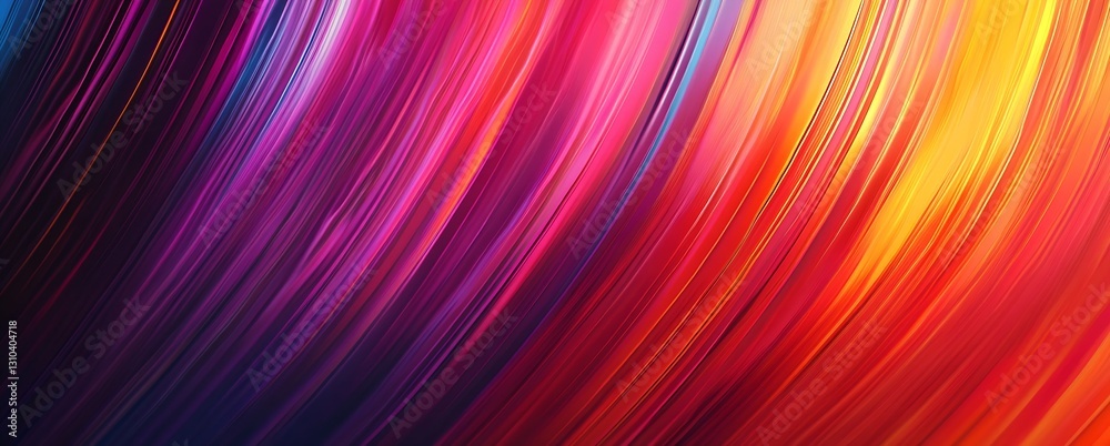 Leinwandbilder Vibrant flowing colors creating a dynamic wave pattern with mesmerizing gradients and artistic textures : Generative AI