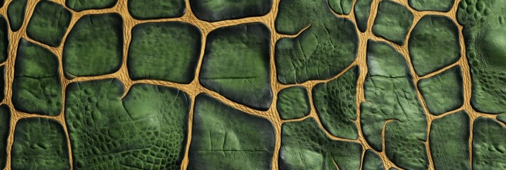 Crocodile skin texture with copy space. Close-up alligator pattern. Reptile scales. Crocodile leather texture. Realistic alligator skin. Crocodile design texture. Detailed crocodile skin close-up. 