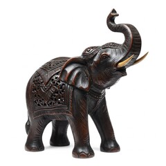 carved wooden elephant figurine souvenir craft decoration