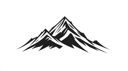 Silhouette of a majestic mountain range