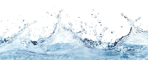 Vibrant water splash creating beautiful shape with droplets against a bright background : Generative AI