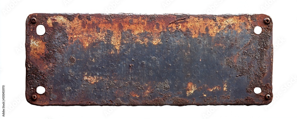 Poster weathered rusty metal surface with a rich texture and character reflecting age and history : generat