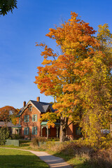 Spruce Lane Farmhouse in Bronte Creek Provincial Park in Oakville, Ontario. Built in 1899, the...