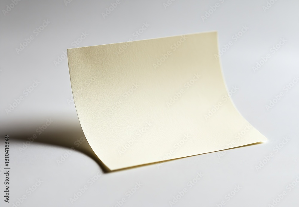 Poster Elegant cream colored paper sheet displayed in artistic wave form showcasing texture and simplicity : Generative AI