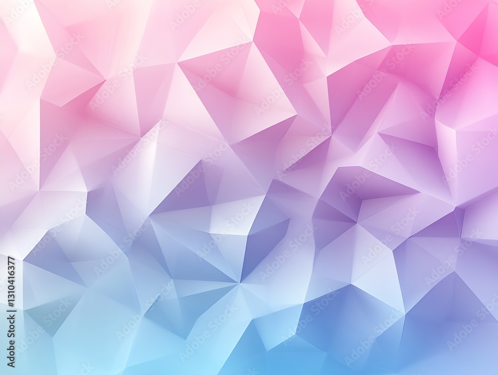 Poster colorful geometric background with soft pink blue and purple triangular facets for creative design p