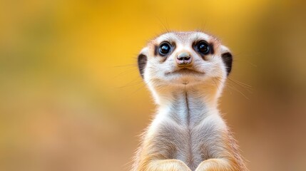 Curious meerkat stands alert, searching for hidden prey in Africa