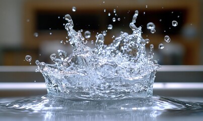 Splashes of Water in High-Speed Photography Creating Dynamic Effects and Textures