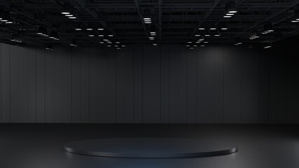 3D Virtual TV Studio News, Backdrop For TV Shows .TV On Wall.3D Virtual News Studio Background,3d illustration