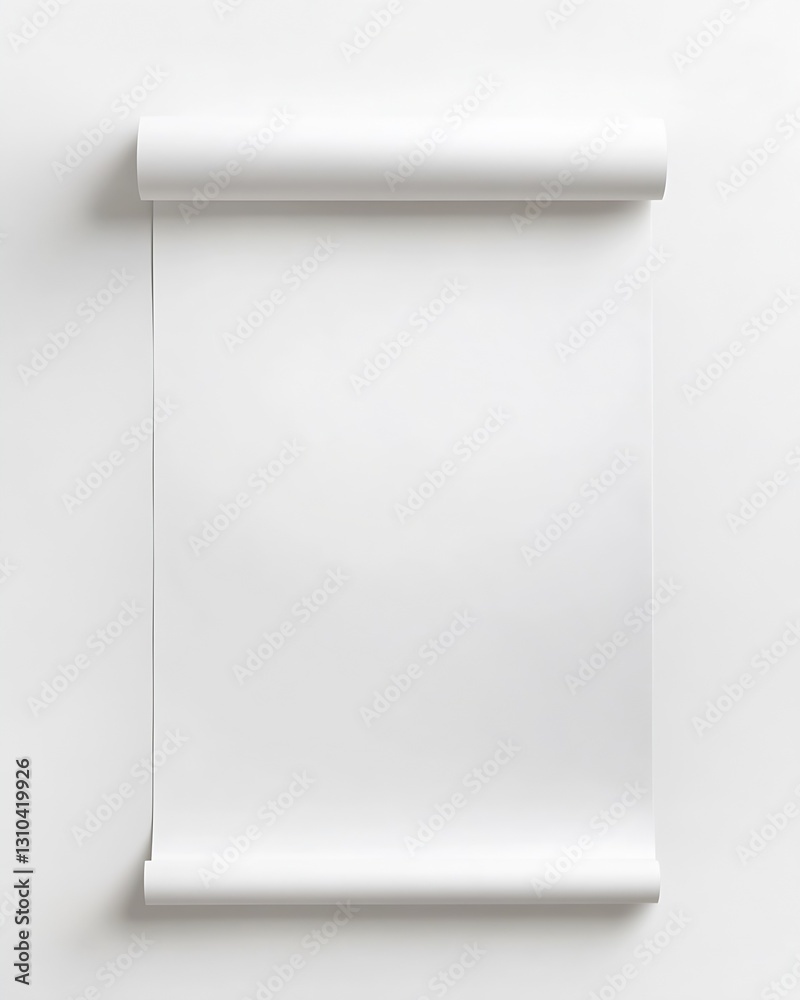 Poster blank white paper roll on a clean background ideal for design or art purposes : generative ai