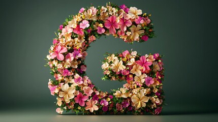 5G Sign Made Out of Flowers - Ultra-Detailed Hype