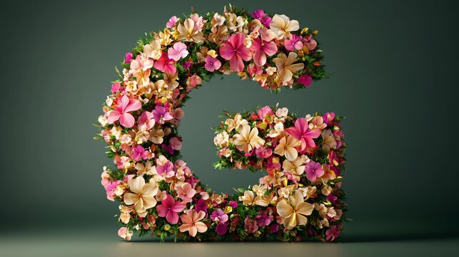 5G Sign Made Out of Flowers - Ultra-Detailed Hype