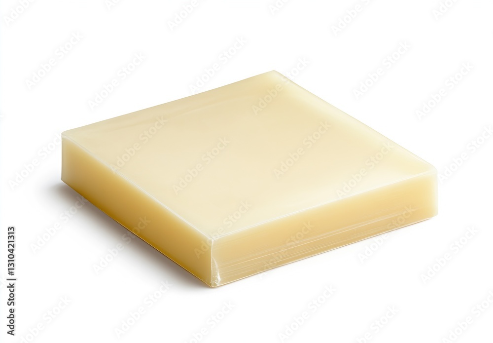 Poster Soft and Smooth Yellowish Beeswax Block for Candle Making and Craft Projects : Generative AI
