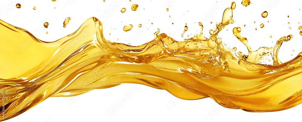 Fototapete Dynamic splash of golden liquid capturing the essence of movement and fluidity in design : Generative AI