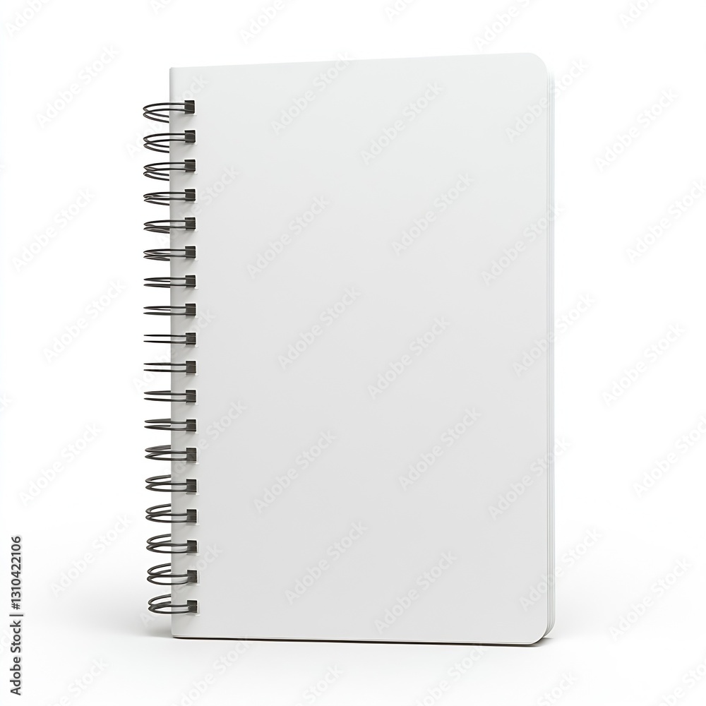 Poster Compact Vertical Spiral Notebook with Clean White Pages Ideal for Quick Notes : Generative AI