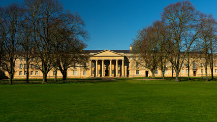 The lawn in front of the Institute in Cambridge