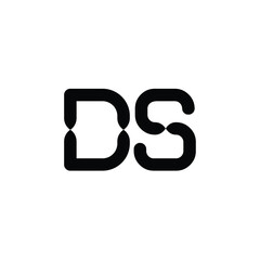 DS monogram logo design letter text name symbol monochrome logotype alphabet character simple logo