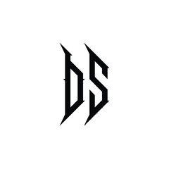 DS monogram logo design letter text name symbol monochrome logotype alphabet character simple logo