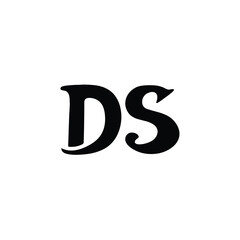 DS monogram logo design letter text name symbol monochrome logotype alphabet character simple logo