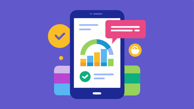 Mobile Access A smartphone with a vibrant interface showing an easytoread credit score and improvement tips conveying the ease of access to credit information through mobile