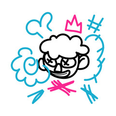 Vector Doodle Illustrations in various abstract shapes