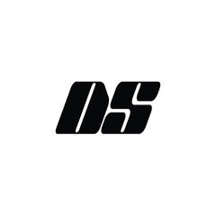 Obraz premium DS monogram logo design letter text name symbol monochrome logotype alphabet character simple logo
