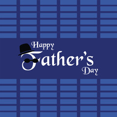 Happy Father's Day greeting card in blue tones. Father's Day illustration for website, fashion ads, poster, flyer, social media, promo, sale.