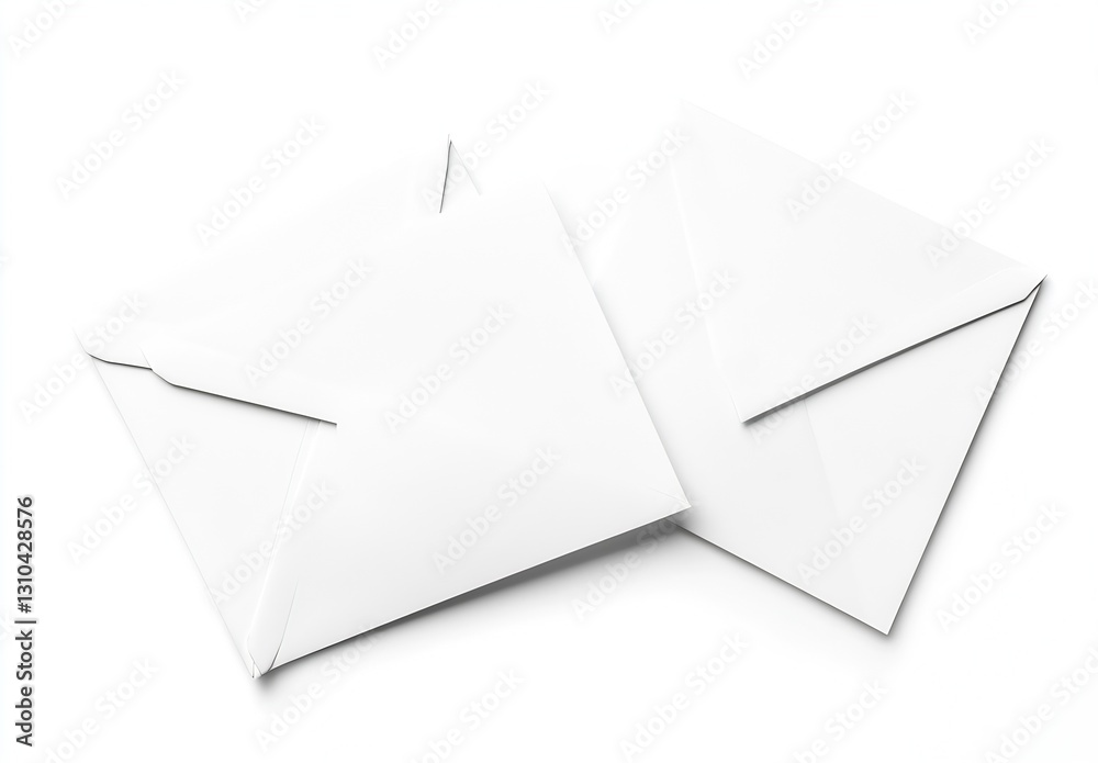 Aufkleber a collection of elegant white envelopes arranged artfully on a clean white background : generative a