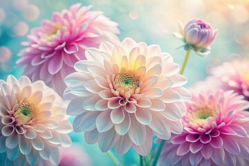 Obraz premium Dreamlike Minimalist Floral Line Art Background - Macro Photography