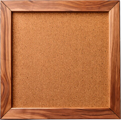 Fototapeta premium Empty Brown Wooden Framed Corkboard Notice Board for Messages and Reminders