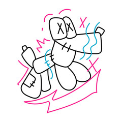 Vector Doodle Illustrations in various abstract shapes