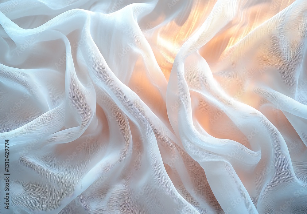 Aufkleber artful arrangement of silky fabric capturing warm light and subtle textures in an elegant manner : g
