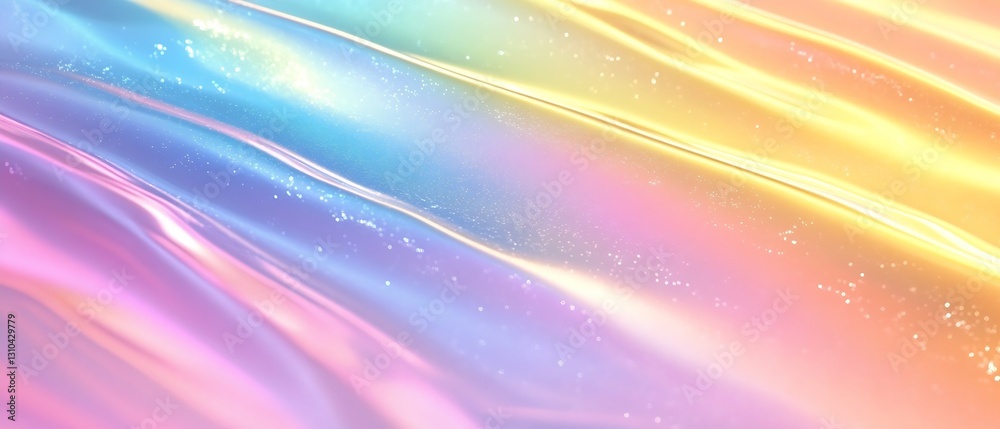 Poster vibrant flowing pastel water texture with sparkling light reflections in dreamy hues : generative ai