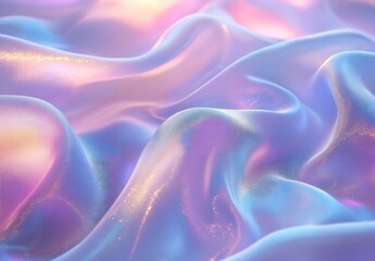 Obraz premium Luxurious silky fabric in soft pastel colors featuring a smooth wavelike texture for highend design projects : Generative AI