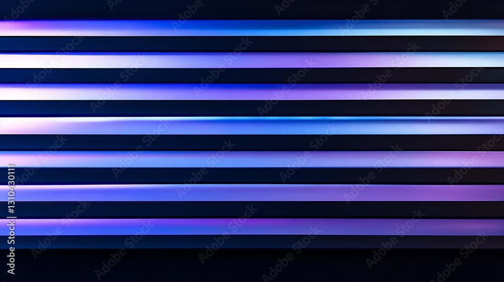 Poster Smooth abstract lines in gradients of blue and purple creating a stylish digital backdrop : Generative AI