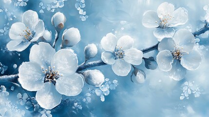 Winter season envelops nature with its tranquil and otherworldly ambiance, as snow blankets surroundings in a peaceful and mystical display of white and gray