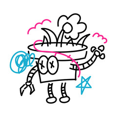 Vector Doodle Illustrations in various abstract shapes