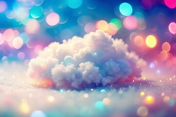 Dreamy Cloud Sky Background for Travel Itinerary Design - Bokeh Effect Stock Photo