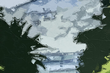 Various flowers, lotus leaves, lotus flowers, cranes, birds, waterfalls, scenery, beautiful leaves