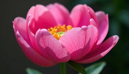 Fototapeta premium Close-up of single pink peony petals , beauty, flowers, bloom