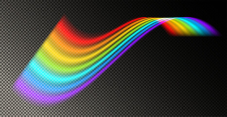 An Energetic and Vibrant Rainbow Wave Abstract Design Suitable for Various Creative Projects