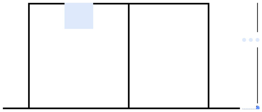 Simple grid layout with two equal sections, a sidebar featuring options or menu dots, and a highlighted block in one section. Ideal for design, layout planning, user interface, web structure, graphic - Powered by Adobe