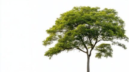 Obraz premium Tropical pine tree stands isolated against a bright white background